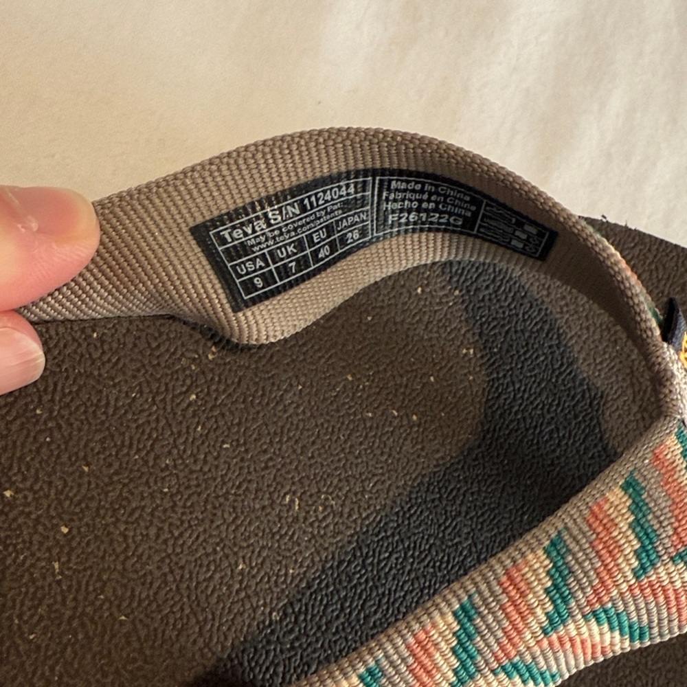 Teva Brown Sandals with Patterned Straps - Picture 4 of 6